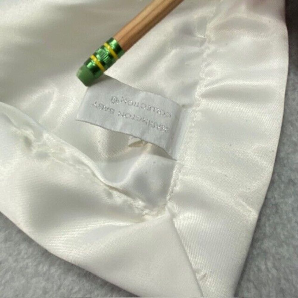 Bearington Baby Teddy Bear Plush Large Lovey Security Blanket White Embroidered - Picture 7 of 12